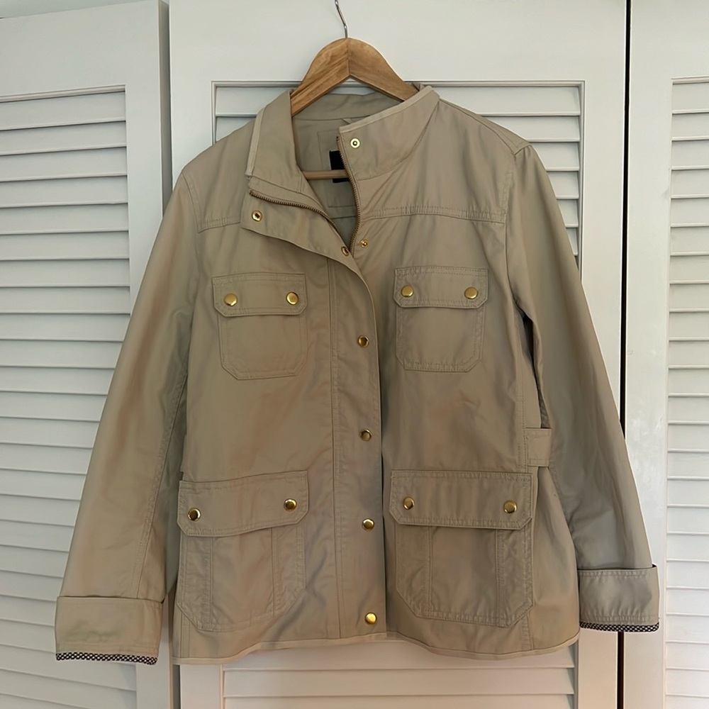 J crew tan barn jacket size large